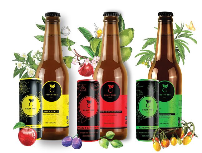 Fruit Tree Cider Lemon Myrtle, Cider Kakadu and Davidson Plum, Kangaroo Apple