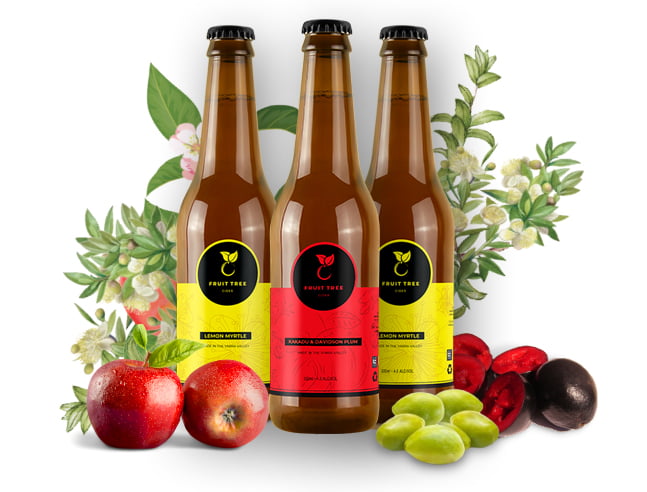 Fruit Tree Cider Lemon Myrtle, Cider Kakadu and Davidson Plum, Kangaroo Apple